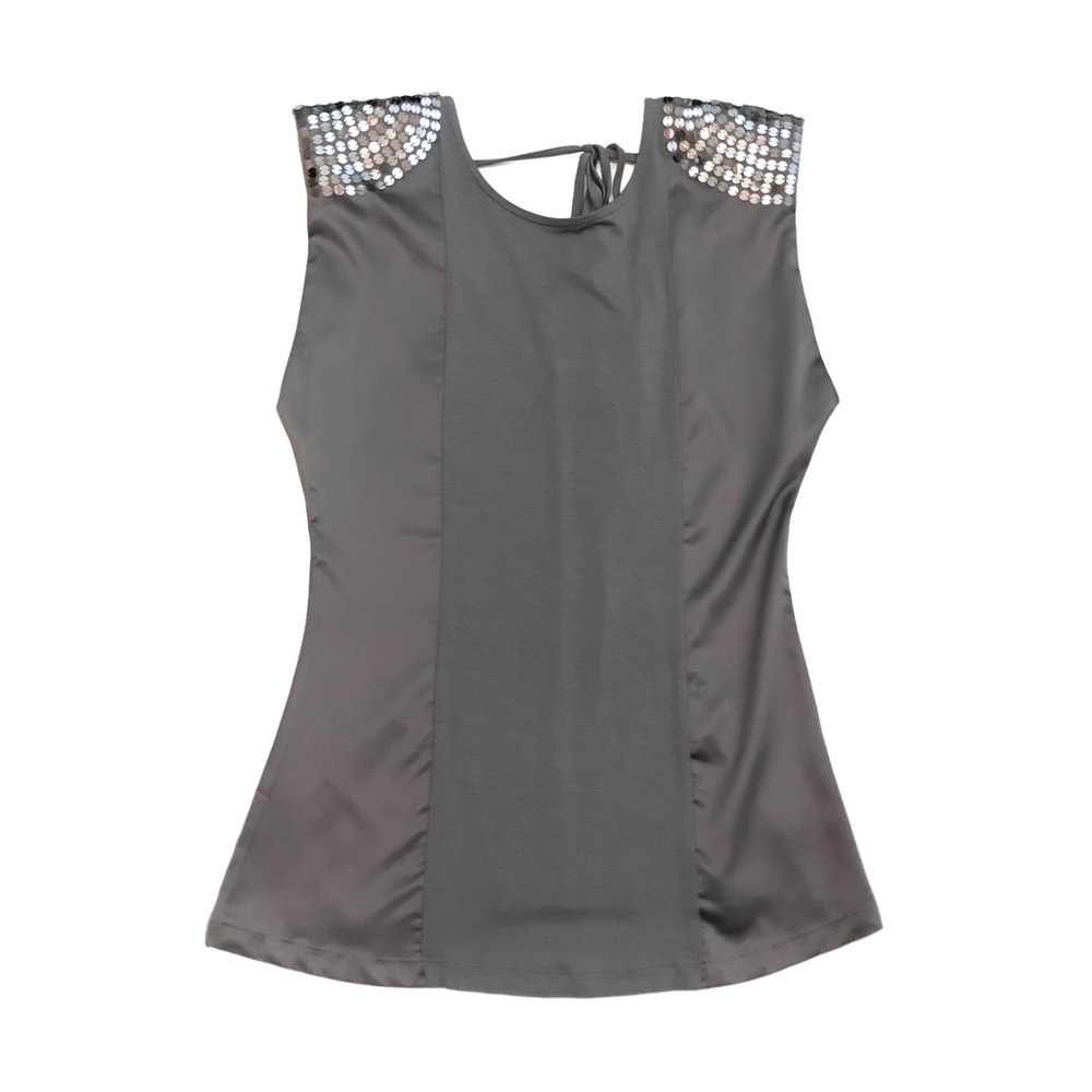 Walter Jersey Sequin Grey Top